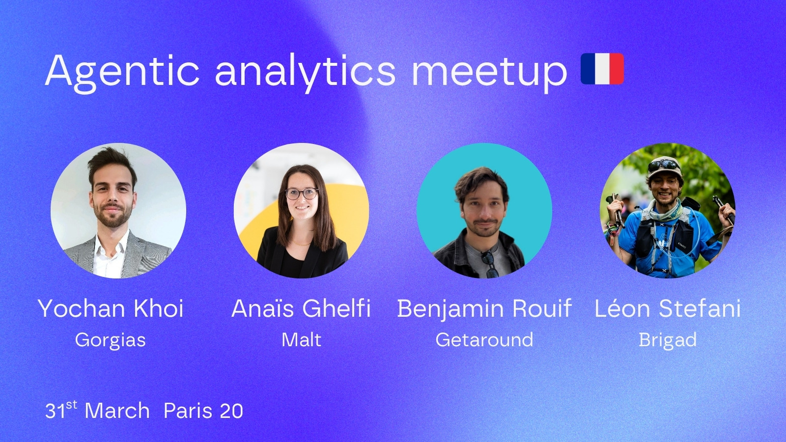 Agentic Analytics Meetup speakers