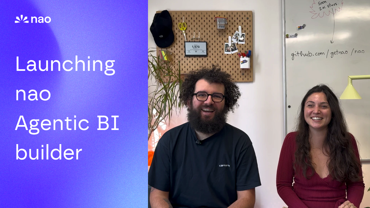 Launching nao agentic BI builder
