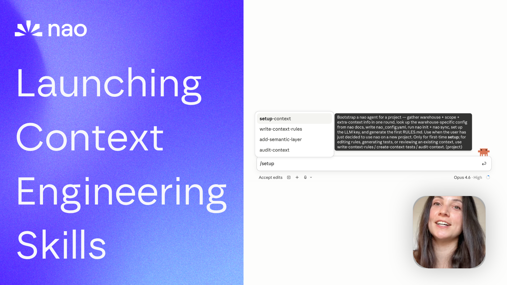 Launching nao Context Engineering skills