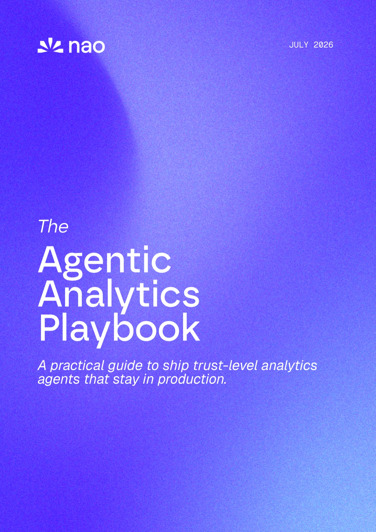Agentic Analytics Playbook cover